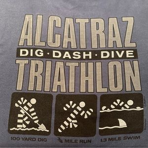 Collectable Vintage “DIG - DASH - DIVE” Crazy T ALCATRAZ San Francisco Triathlon